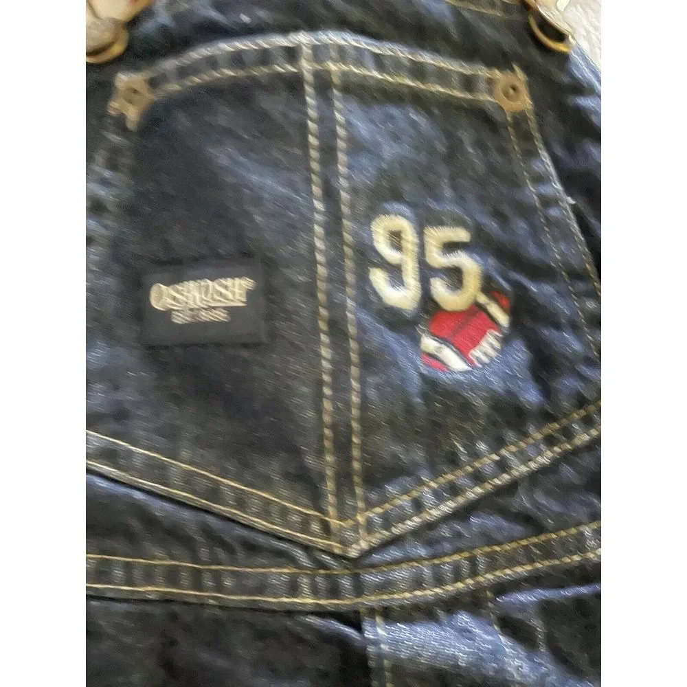 oshkosh overalls Flannel Lined Fully‎ 18 M Embroidered Football, '95, Owl